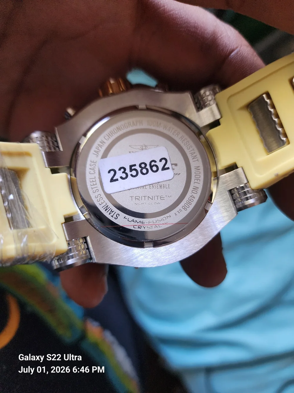Invicta Men's Two-Tone Gold and Ivory Chronograph Watch